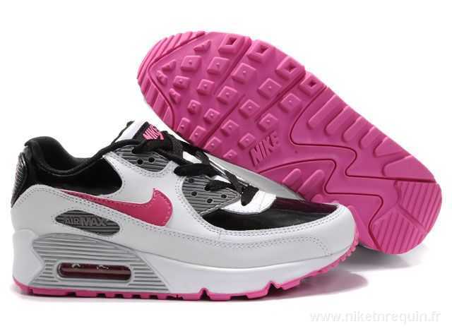 Laitances Blanches Et Noires Chaussures Nike Air Max 90